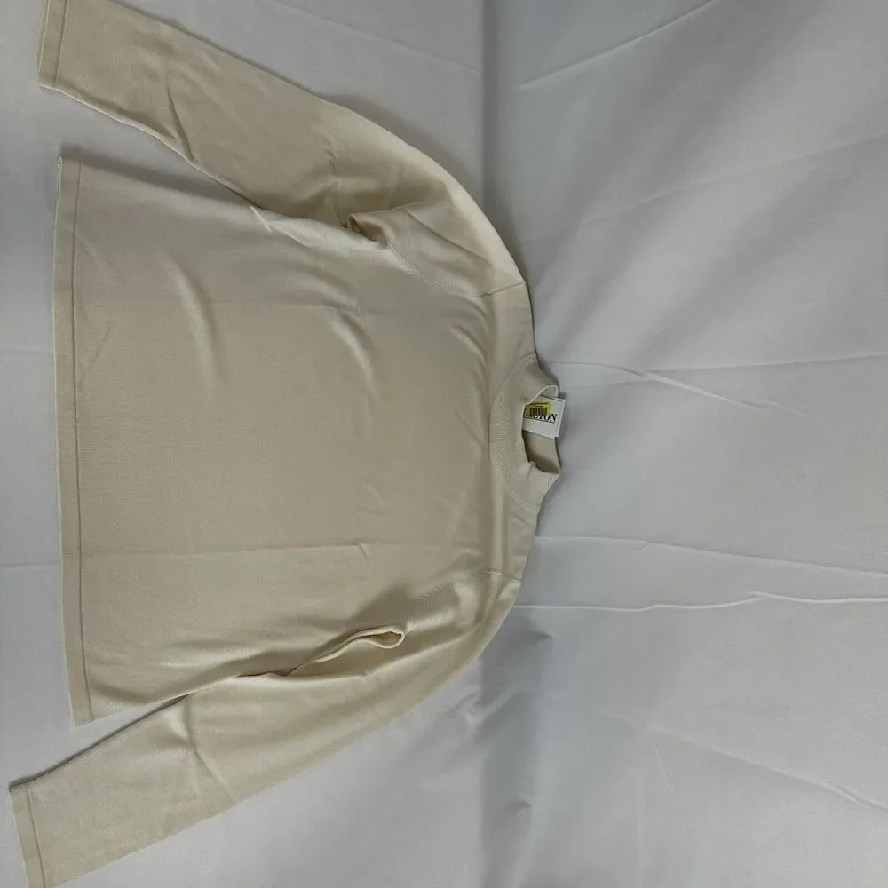 Pendleton Women's Classic Ivory Mock Neck Sweater Silk and Nylon NWT - Size MED - Picture 9 of 11